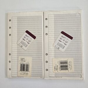Day Runner Lined Note Pads 6 Ring 30 Pages 3 3/4 X 6 3/4 #016-010 1993 NIP X 2